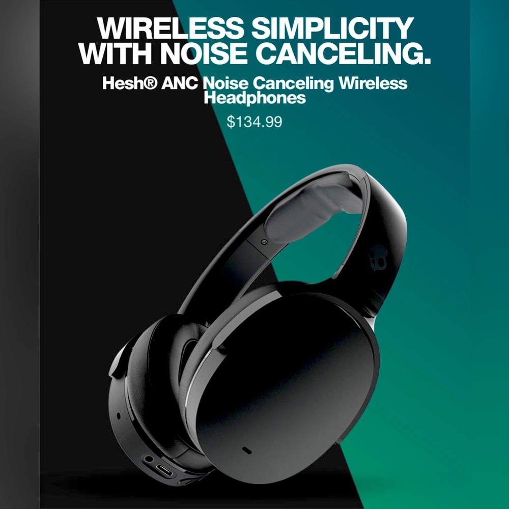SkullCandy Hesh® ANC Noise Canceling Wireless Headphones - Black